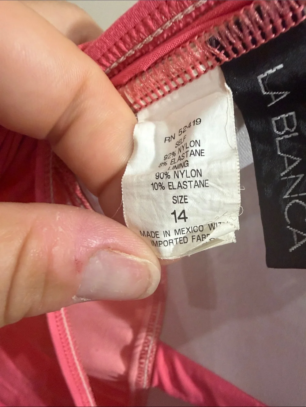 Women’s La Blanca Coral Ruched One-Piece Swimsuit size 14